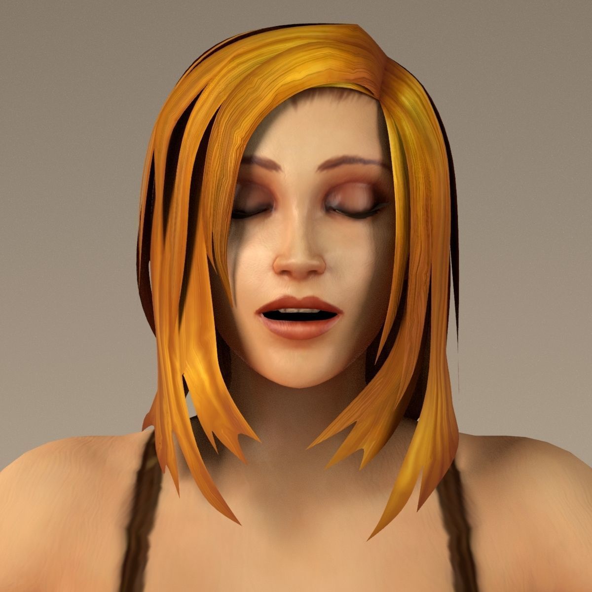 Human Female Full Rig and HumanIK Low-poly 3D model_8