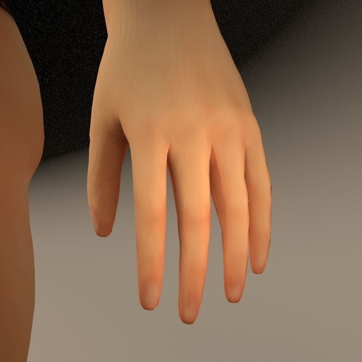 Human Female Full Rig and HumanIK Low-poly 3D model_9