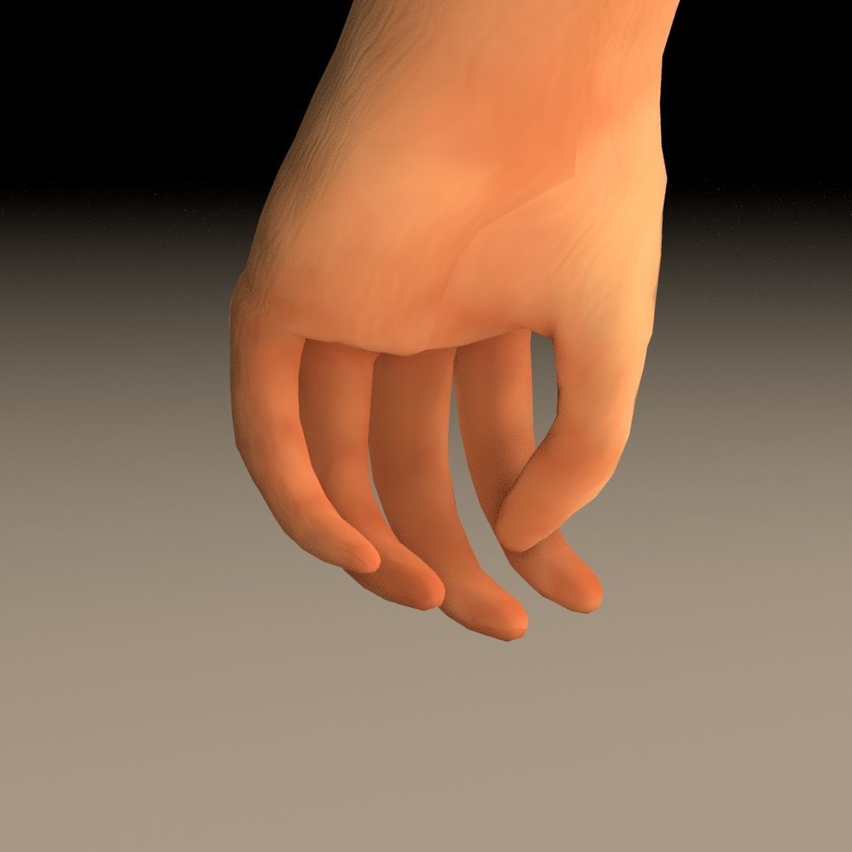 Human Female Full Rig and HumanIK Low-poly 3D model_10