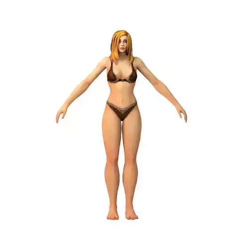 Human Female Full Rig and HumanIK Low-poly 3D model