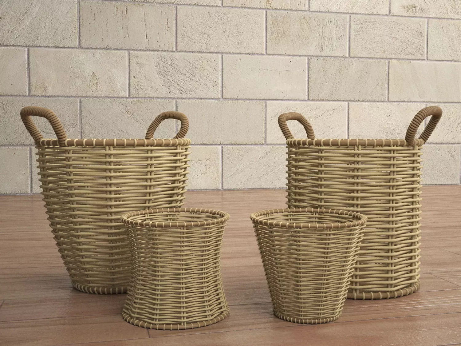 old basket Free 3D model