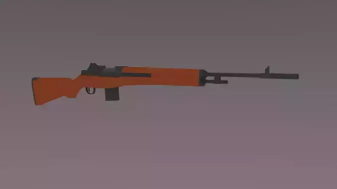 Low-Poly M14 Rifle Low-poly 3D model