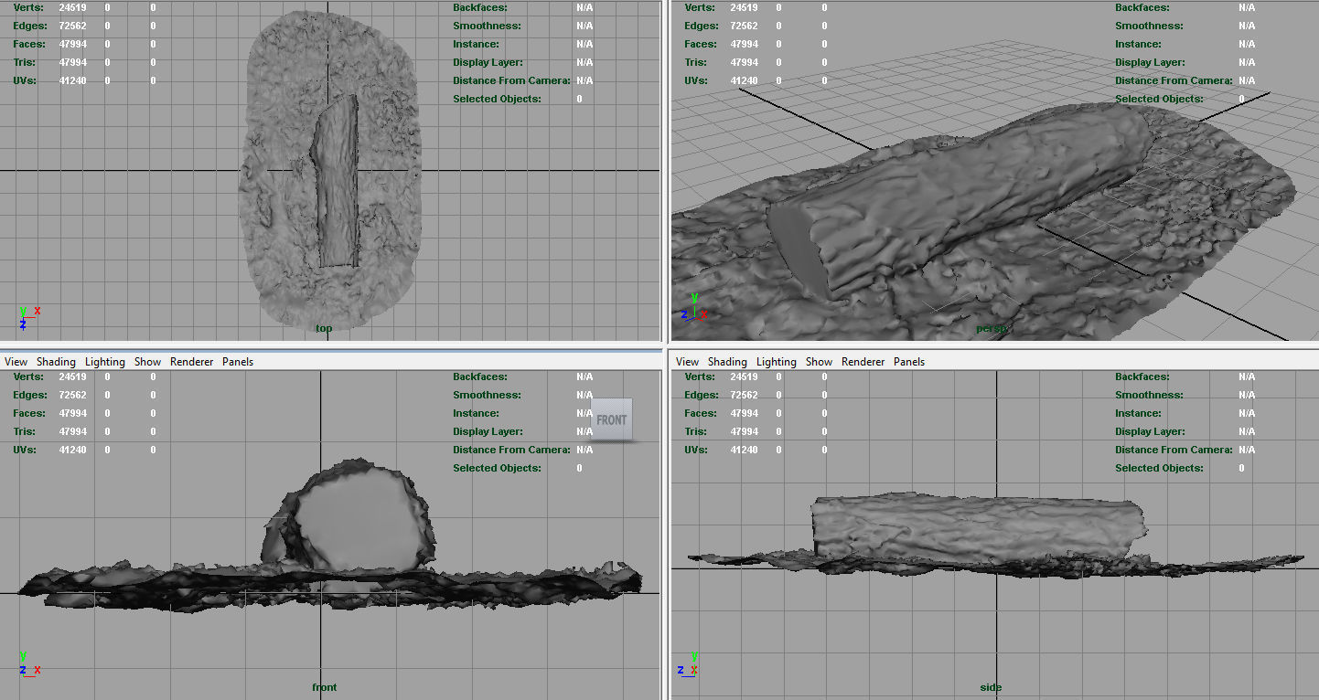 Dead trunk 6 Low-poly 3D model_5