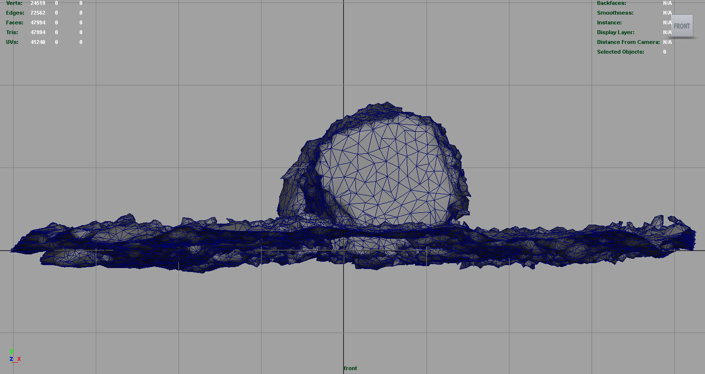Dead trunk 6 Low-poly 3D model_7