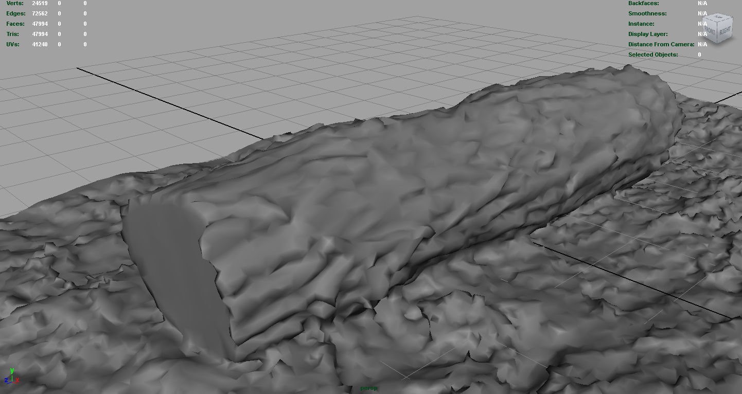 Dead trunk 6 Low-poly 3D model_3
