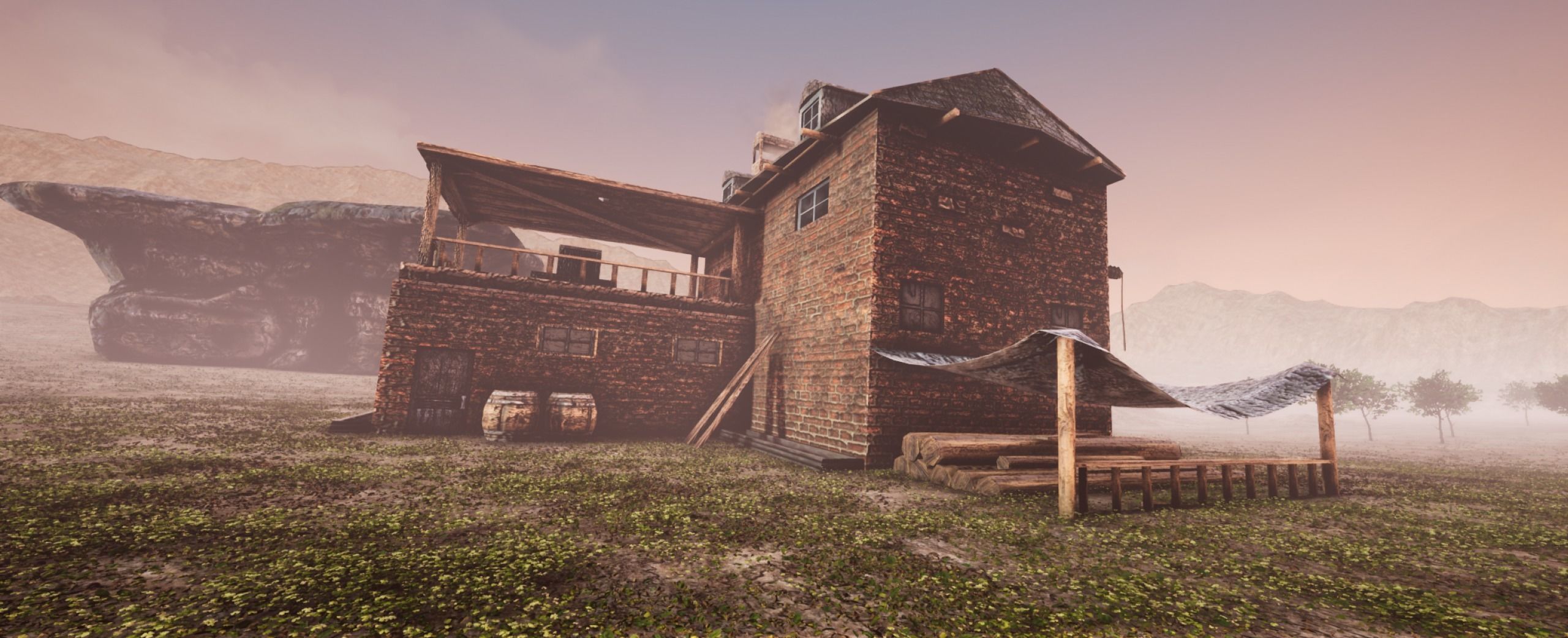 Old Farm Unreal Ready Low-poly 3D model_3