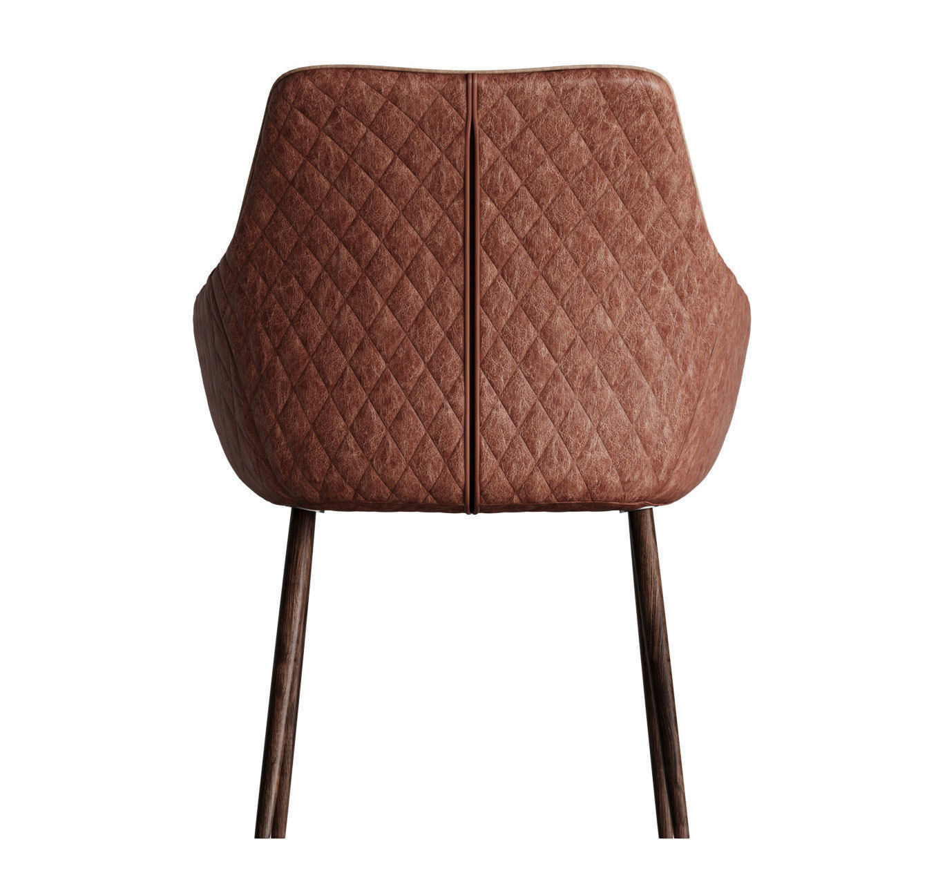 Chair Chrissy Pu by Richmond and aged table with table setting 3D model_5