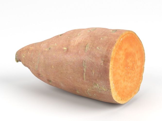 Photorealistic Sweet Potato Half 3D Scan 1 3D model