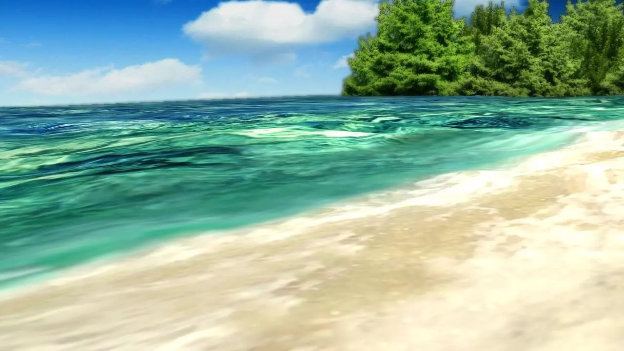 Plage playa Land scape ready Free 3D model_0