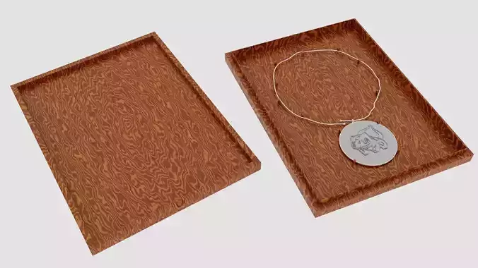 Necklace with pokemon pendant 3D model