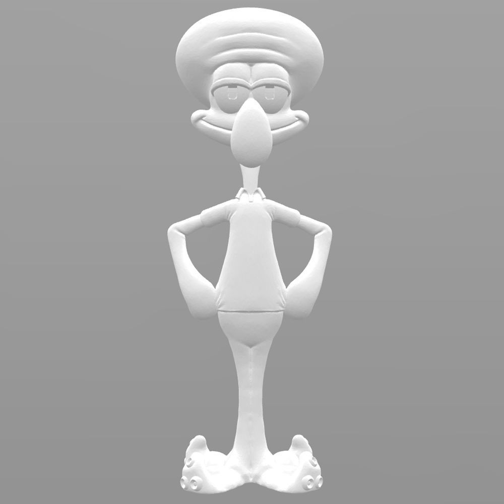 Squidward 3dprint ready 3D print model_1