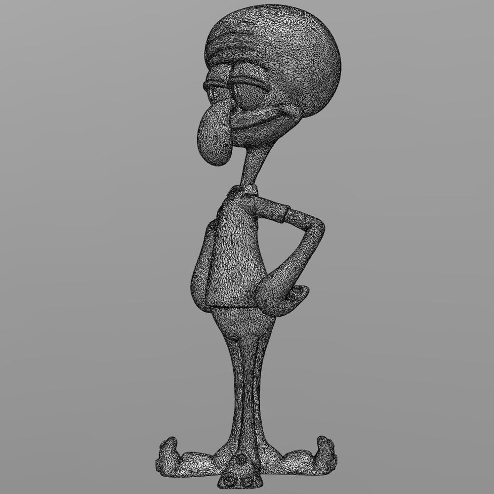Squidward 3dprint ready 3D print model_5