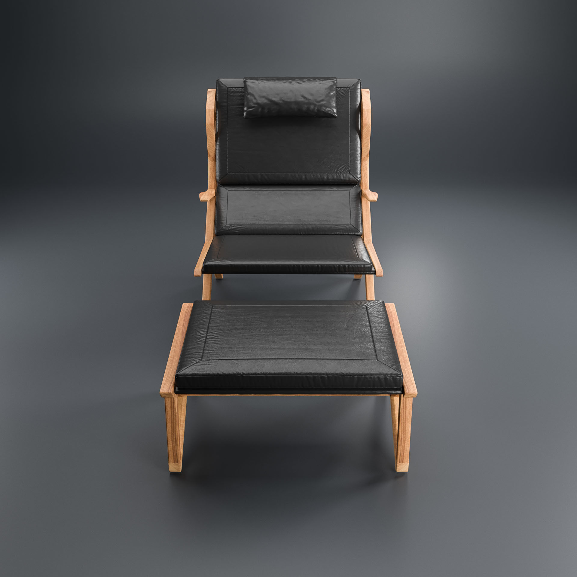 Hookl und Stool Triangle armchair 3D model_2
