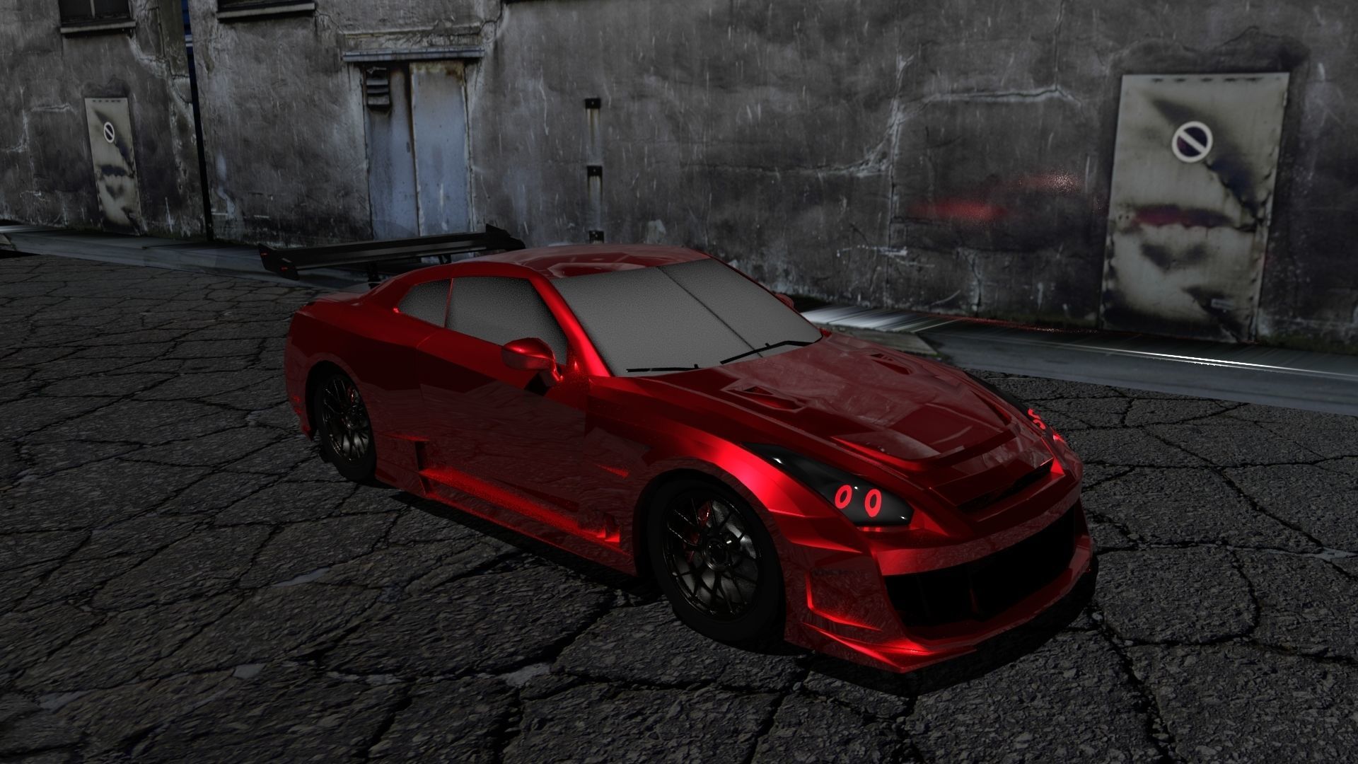 Nissan 370Z GT-R Modified Low-poly 3D model_1