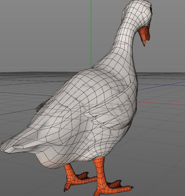 Goose Low-poly 3D model_7