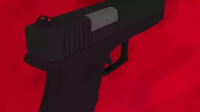 Low-Poly Glock 19 Low-poly 3D model