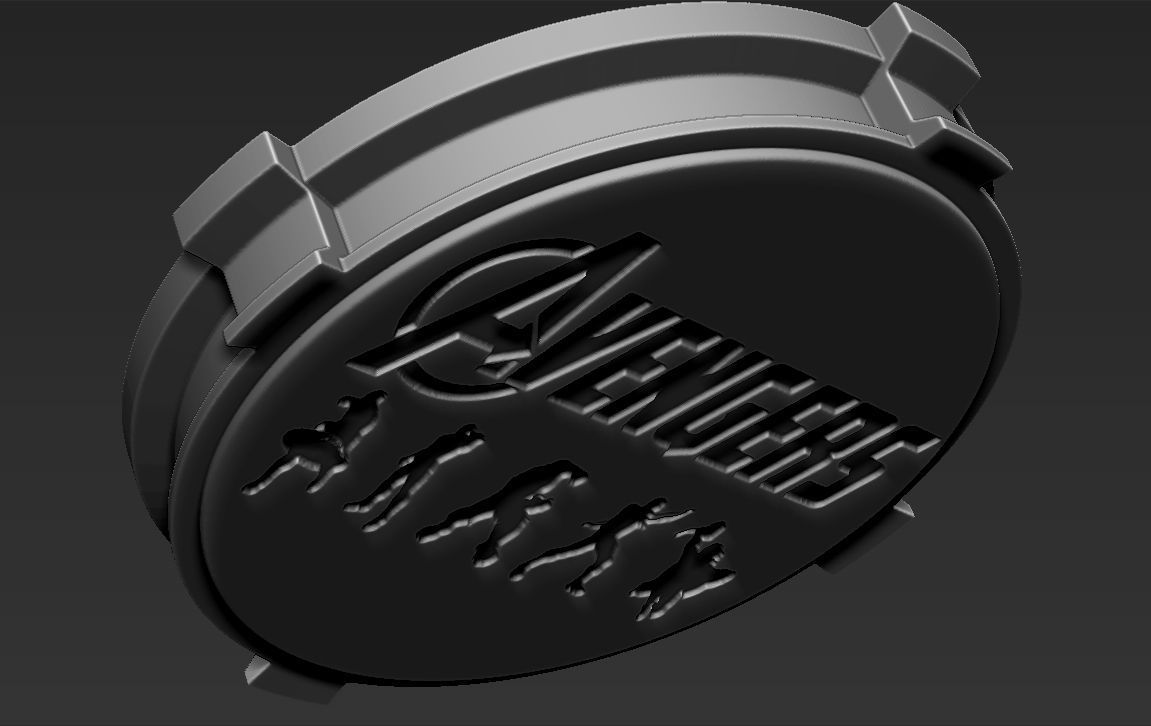 Decorative Avengers Base Stand for figurines 3D print model_3