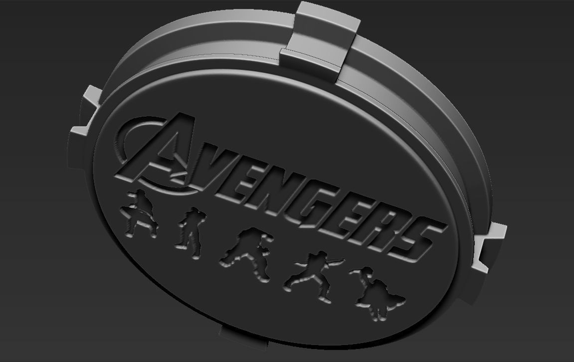 Decorative Avengers Base Stand for figurines 3D print model_4