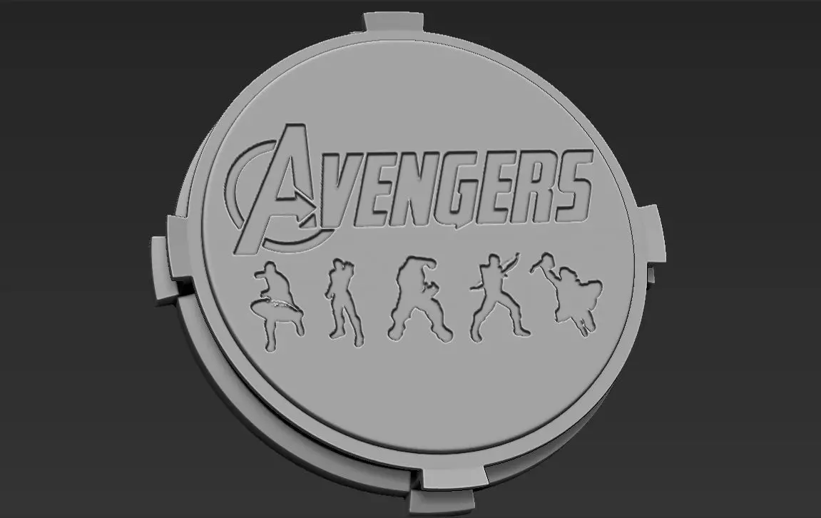 Decorative Avengers Base Stand for figurines 3D print model_0