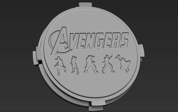 Decorative Avengers Base Stand for figurines 3D print model