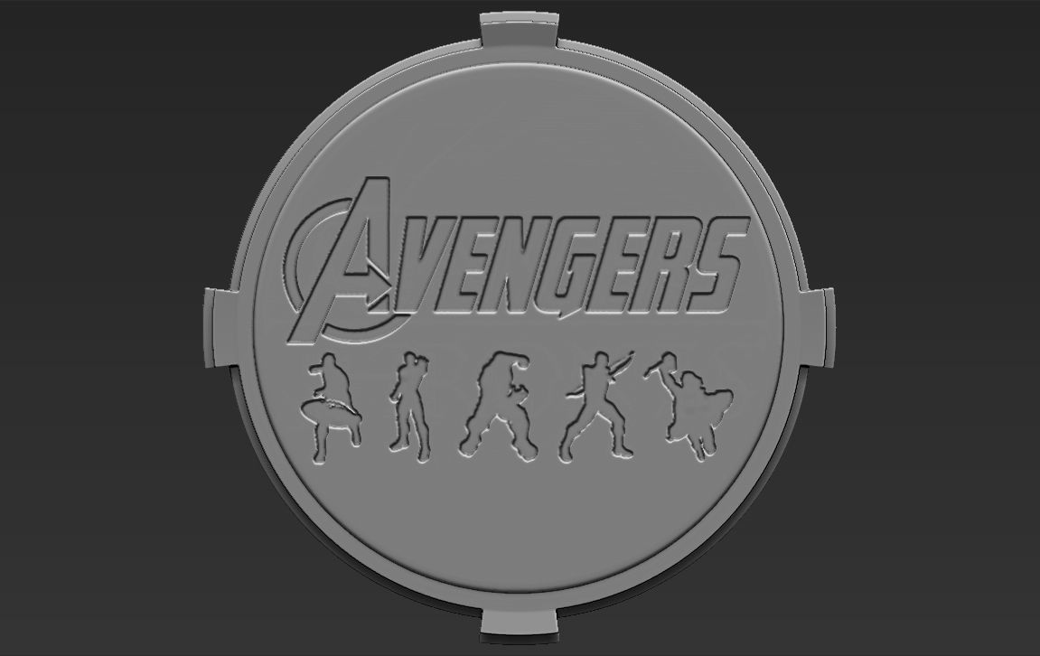 Decorative Avengers Base Stand for figurines 3D print model_5