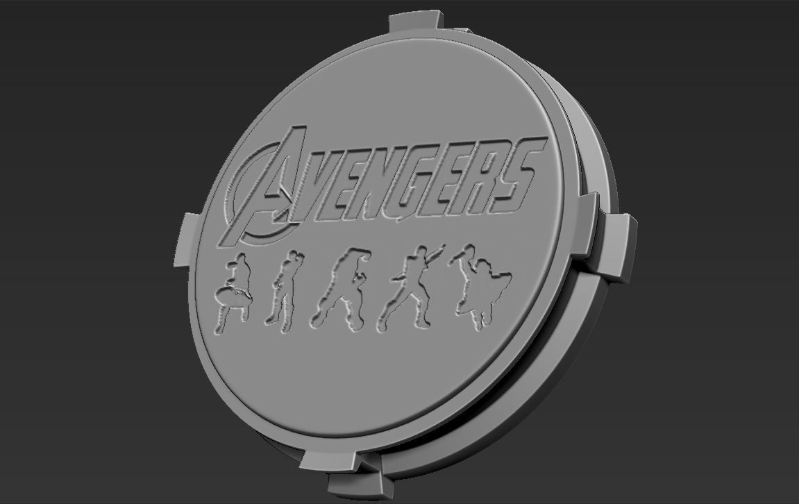 Decorative Avengers Base Stand for figurines 3D print model_1