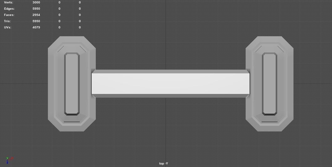 Sliding Door - Frame Low-poly 3D model_4