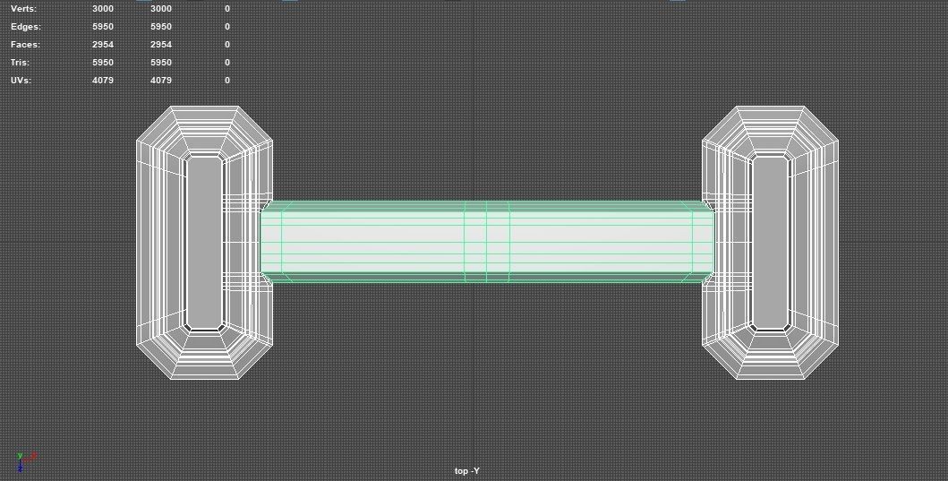 Sliding Door - Frame Low-poly 3D model_5
