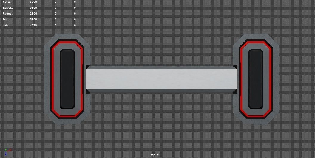 Sliding Door - Frame Low-poly 3D model_3