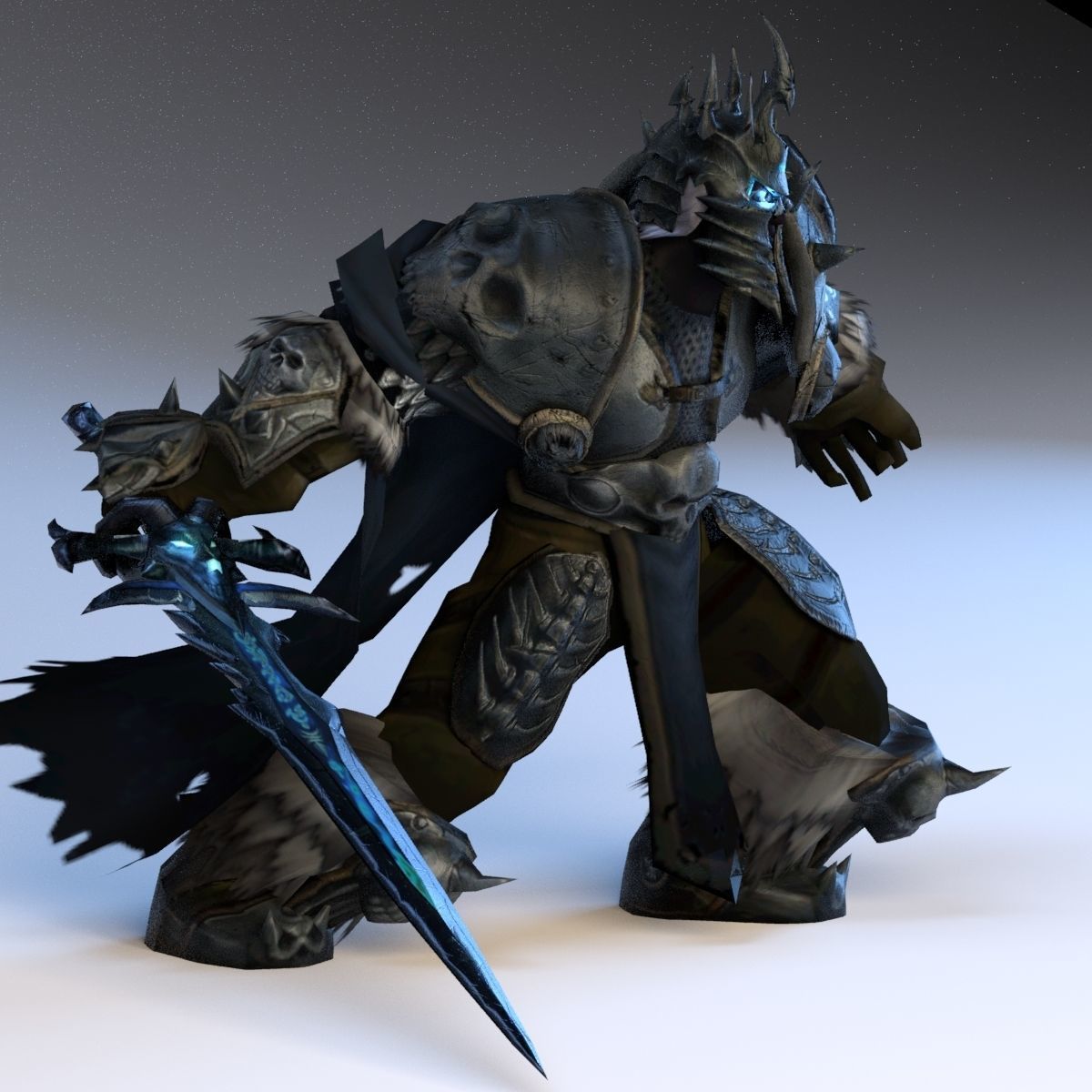 Warcraft Lichking Animated and Rigged Free low-poly 3D model_5
