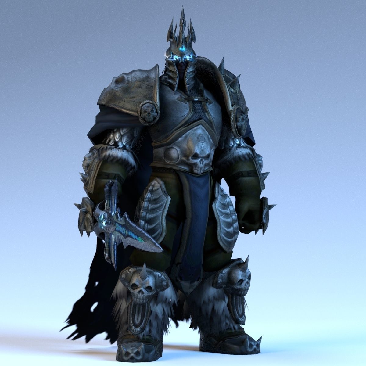 Warcraft Lichking Animated and Rigged Free low-poly 3D model_1