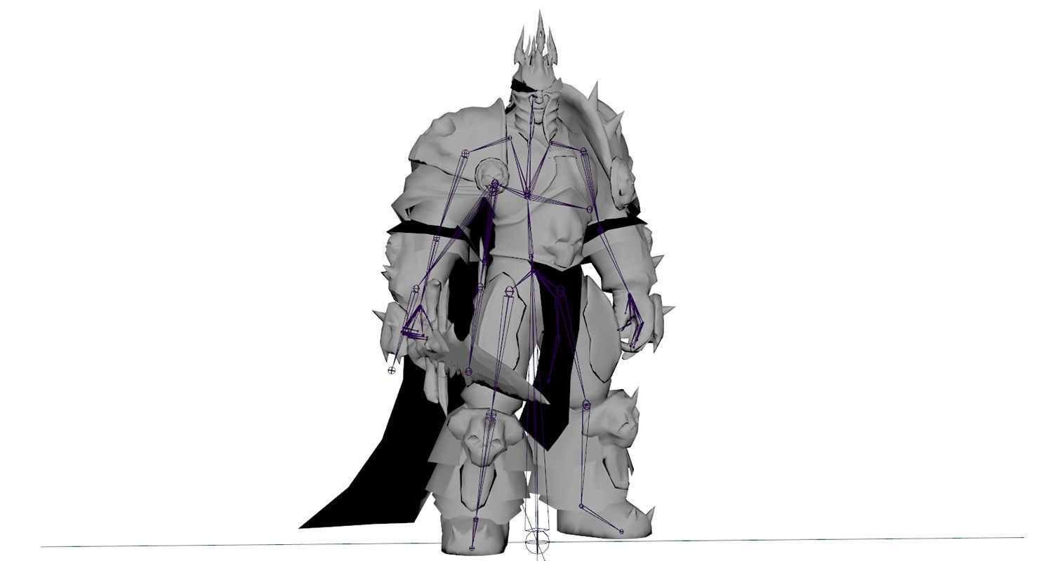 Warcraft Lichking Animated and Rigged Free low-poly 3D model_8