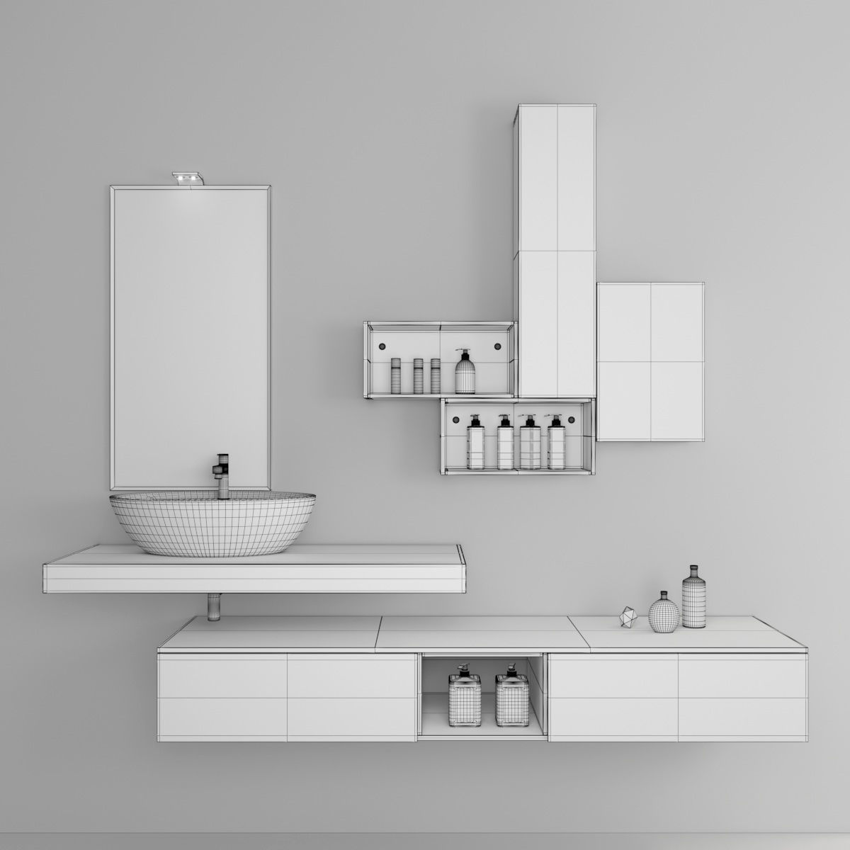 Bathroom furniture collection 3 Bathroom 9 3D model_8