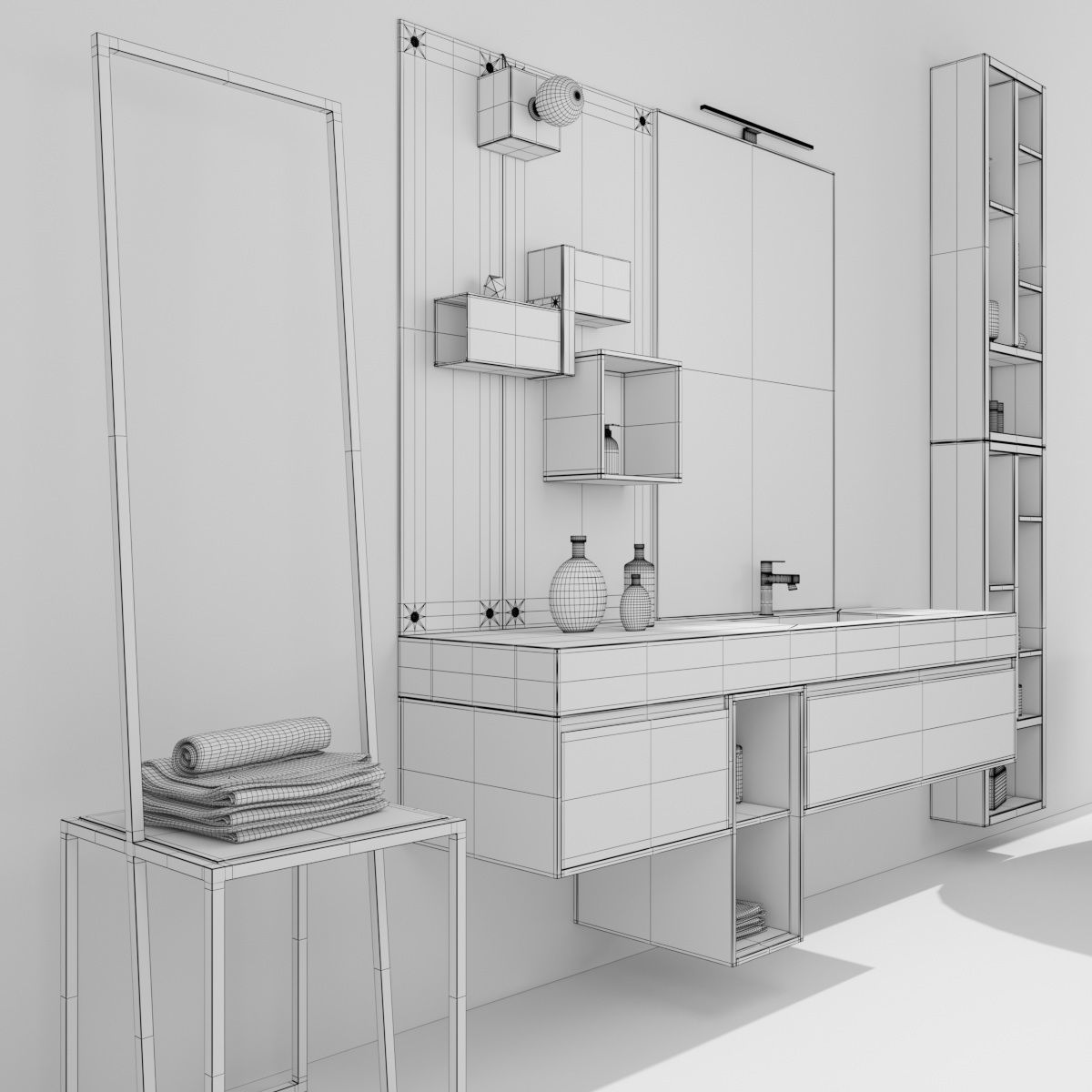 Bathroom furniture collection 3 Bathroom 9 3D model_4
