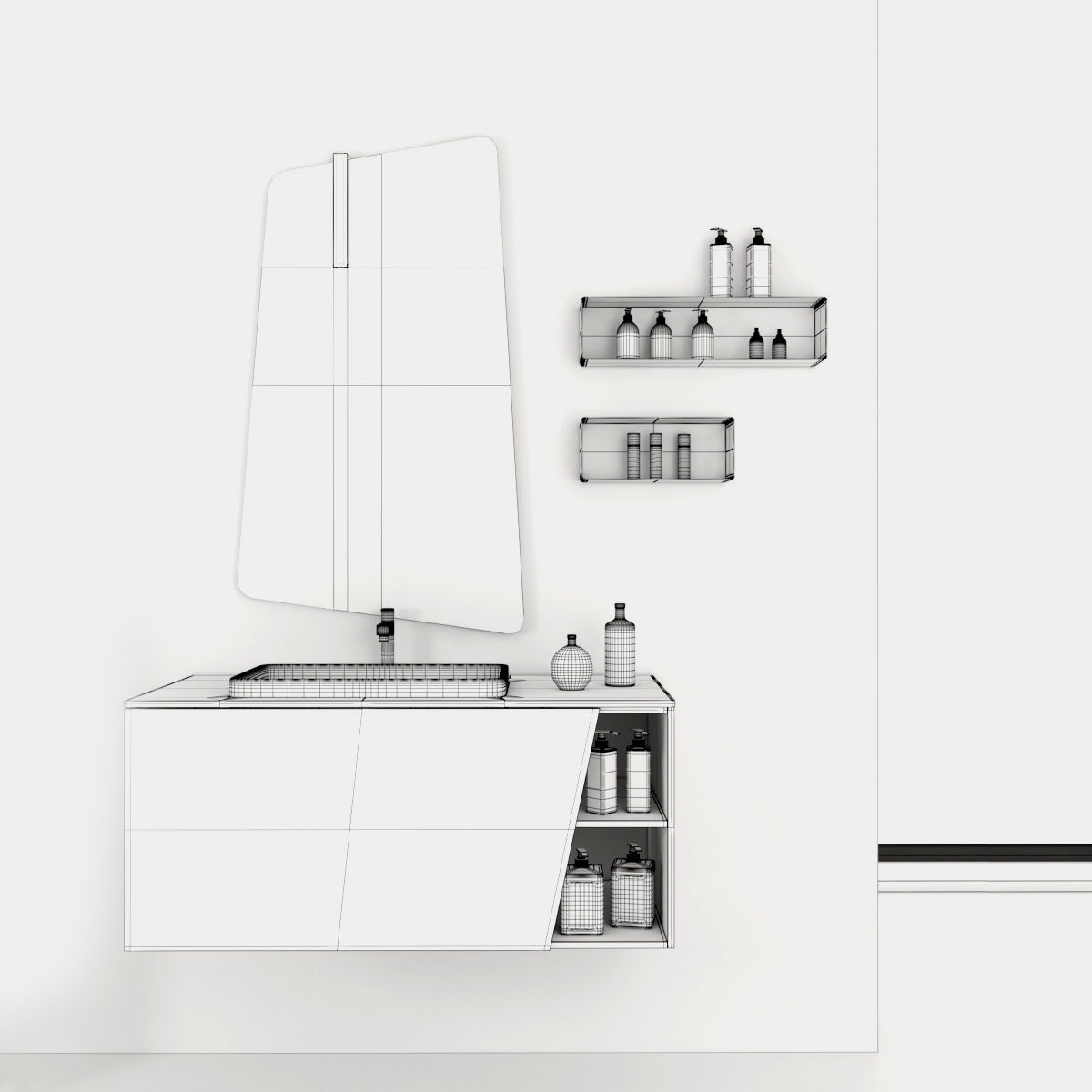 Bathroom furniture collection 3 Bathroom 9 3D model_16