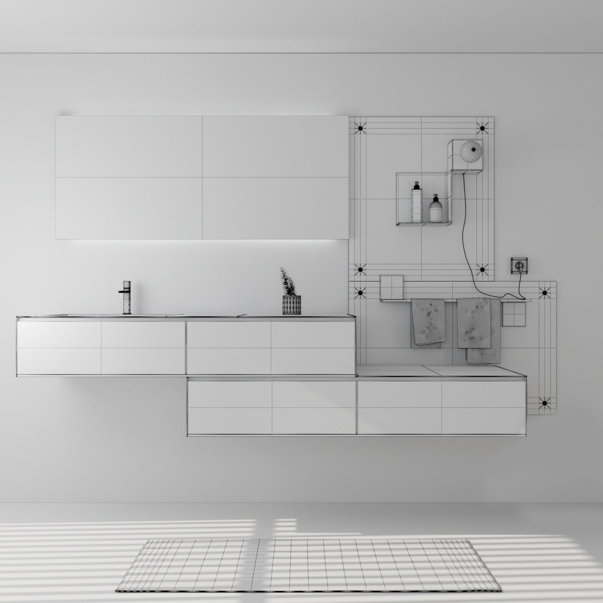 Bathroom furniture collection 3 Bathroom 9 3D model_38