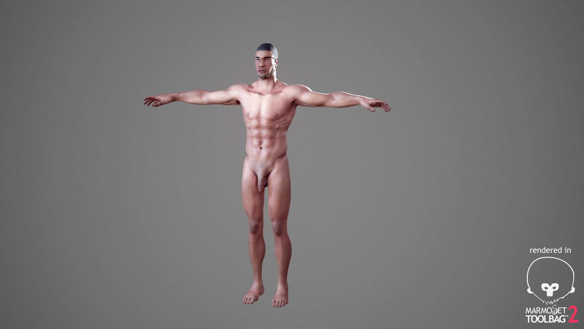 Kevin Realistic Anatomy Character Low-poly 3D model_2