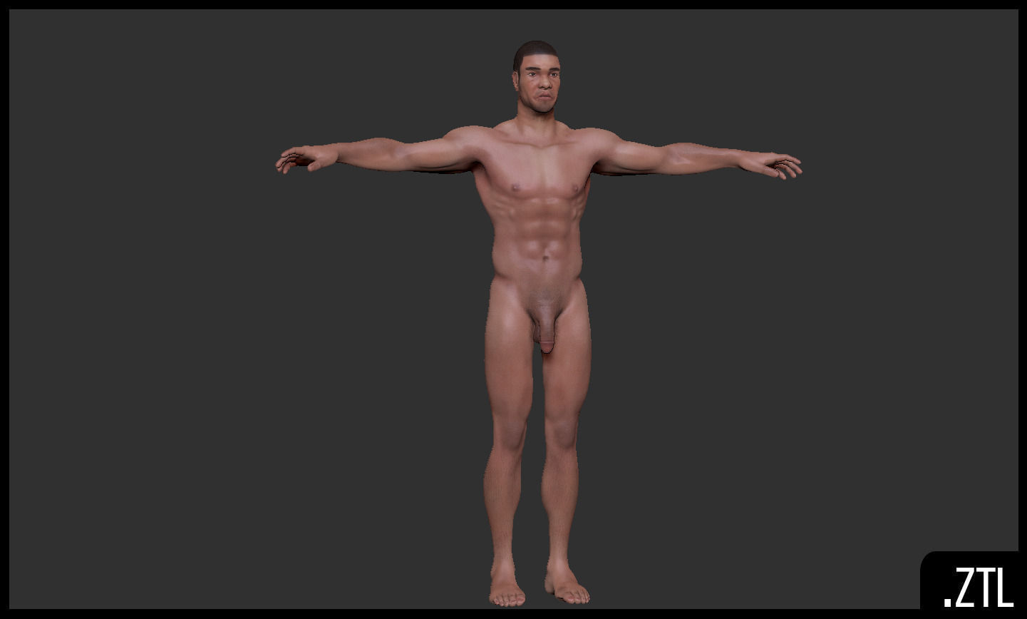 Kevin Realistic Anatomy Character Low-poly 3D model_9