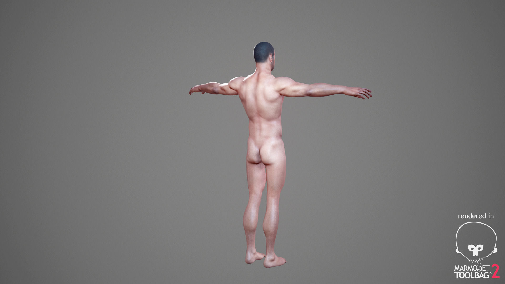 Kevin Realistic Anatomy Character Low-poly 3D model_4