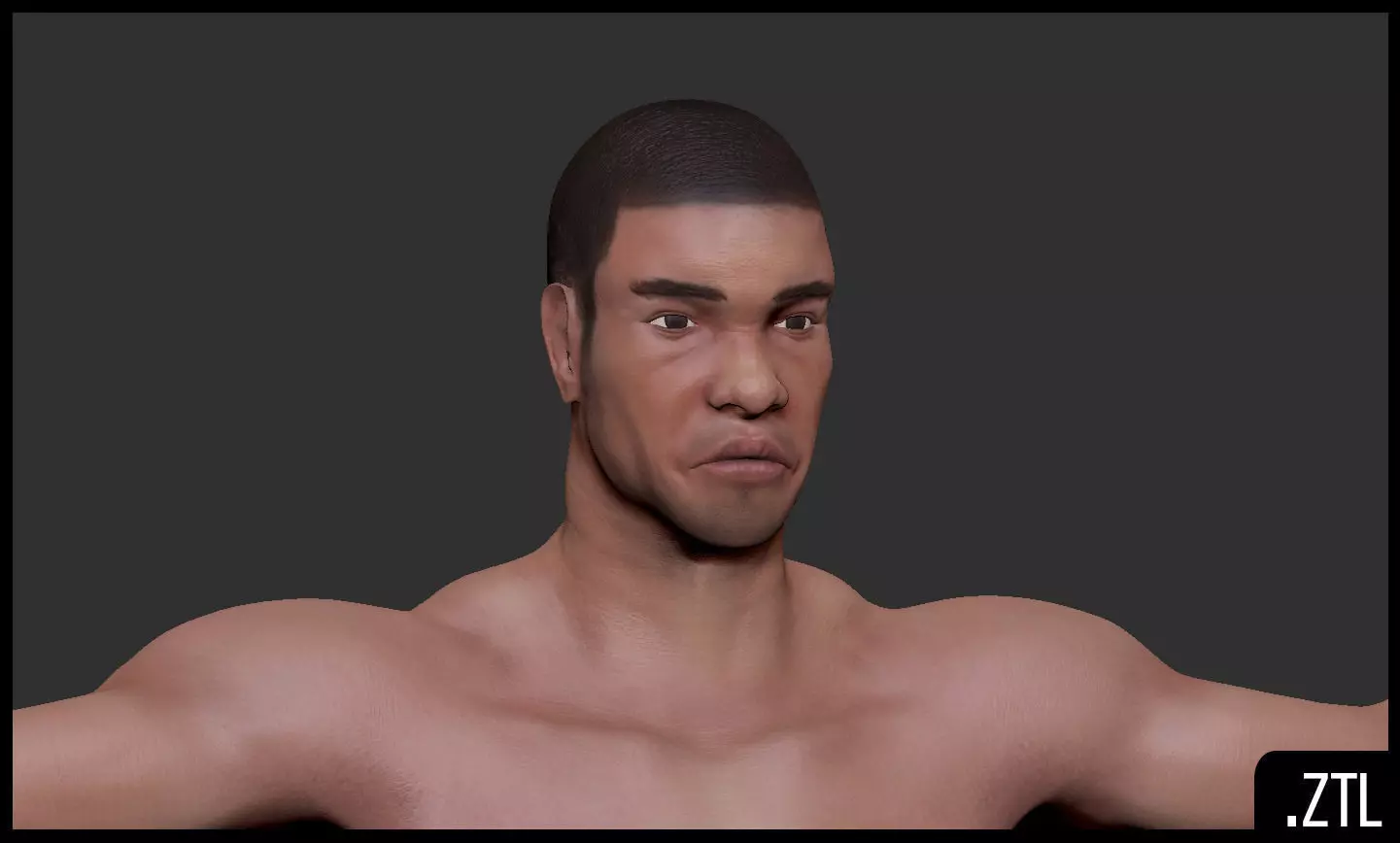 Kevin Realistic Anatomy Character Low-poly 3D model_0