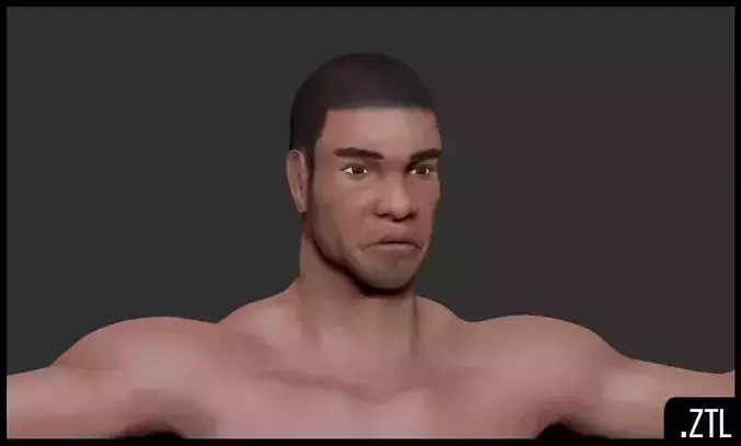 Kevin Realistic Anatomy Character Low-poly 3D model