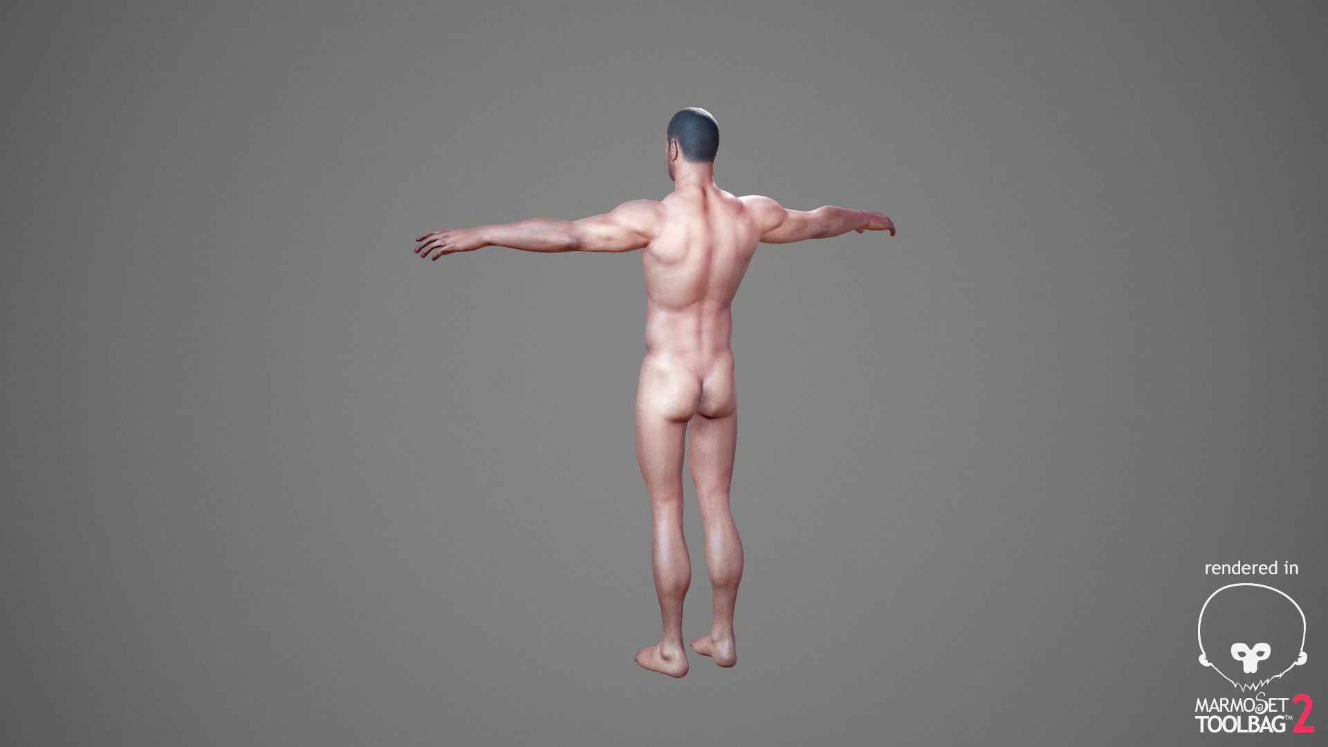 Kevin Realistic Anatomy Character Low-poly 3D model_3