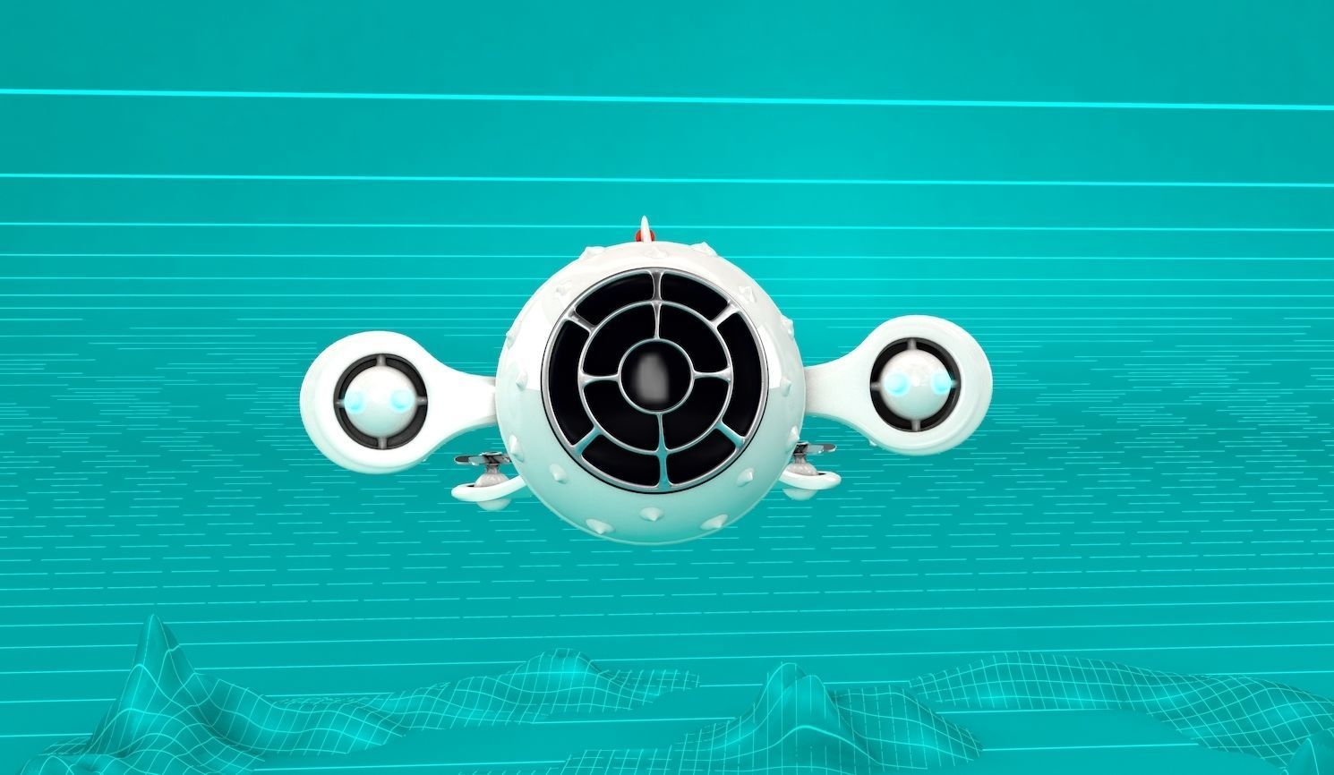 Globe Ship Submarine 3D model_4