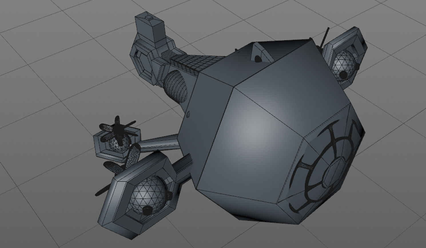 Globe Ship Submarine 3D model_7