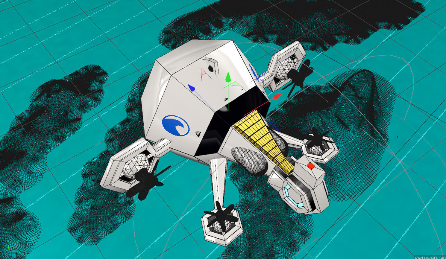 Globe Ship Submarine 3D model_8