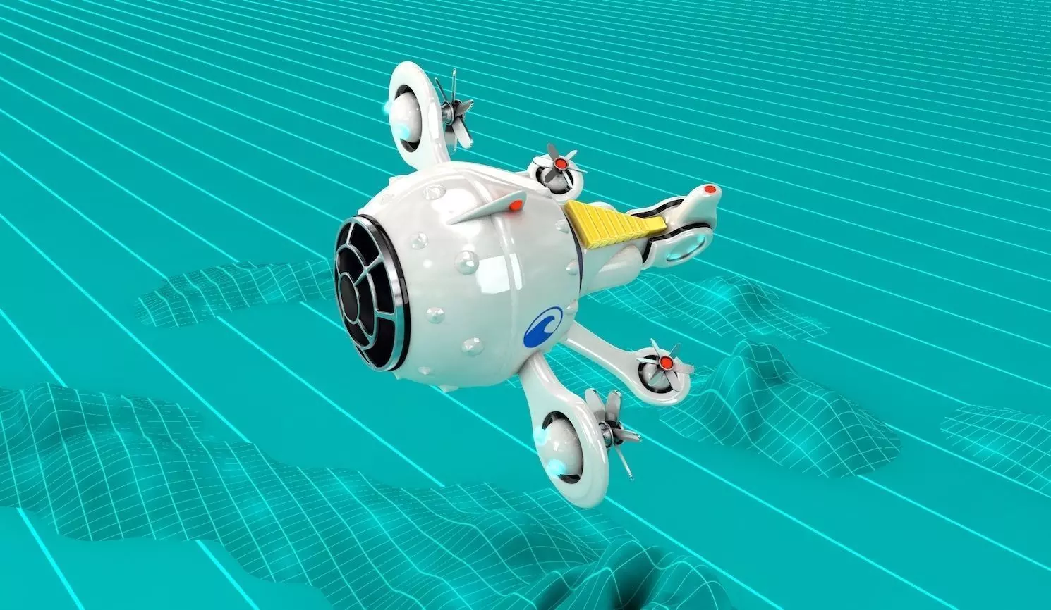 Globe Ship Submarine 3D model_0