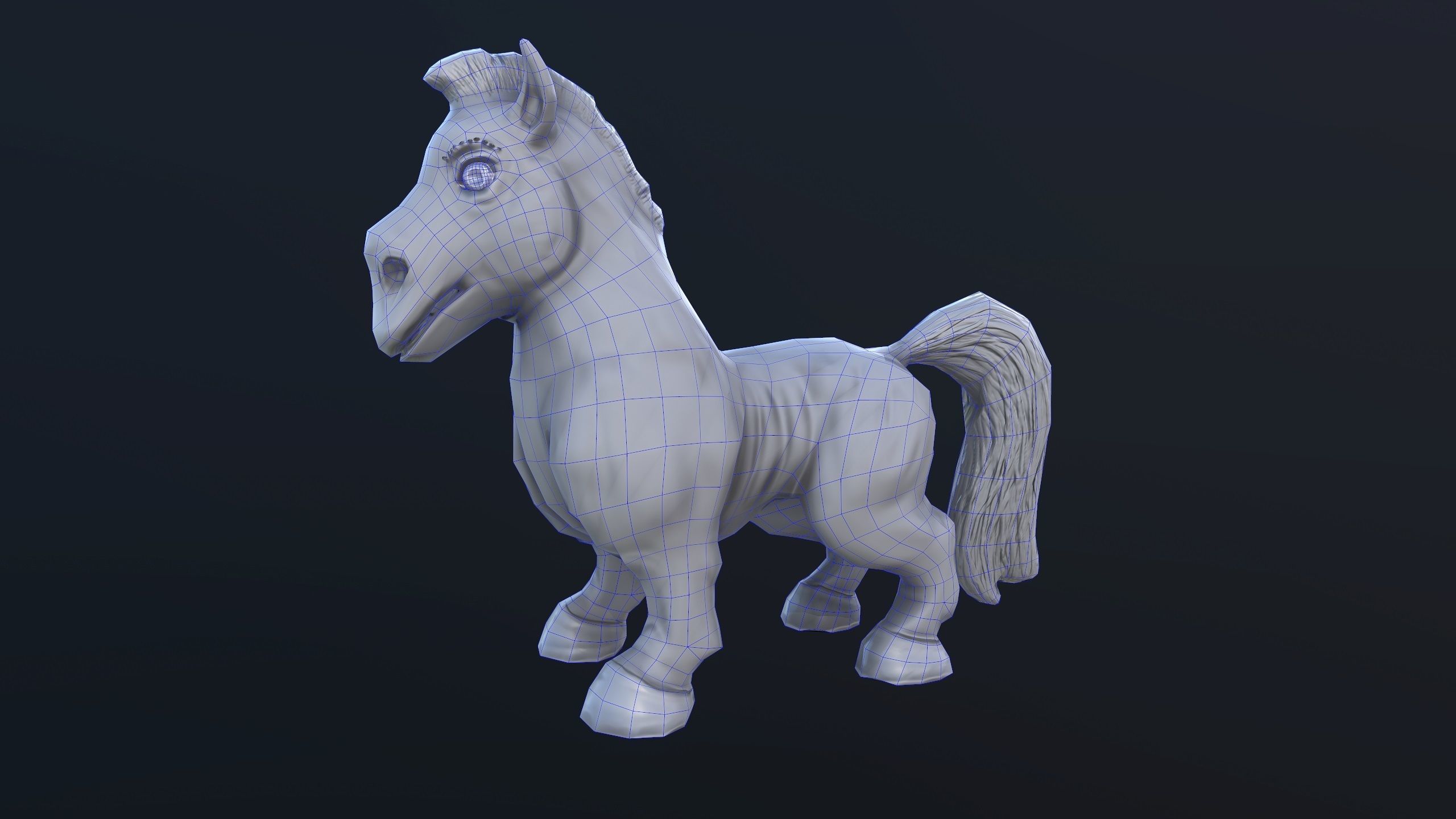 Horse Low-poly 3D model_10