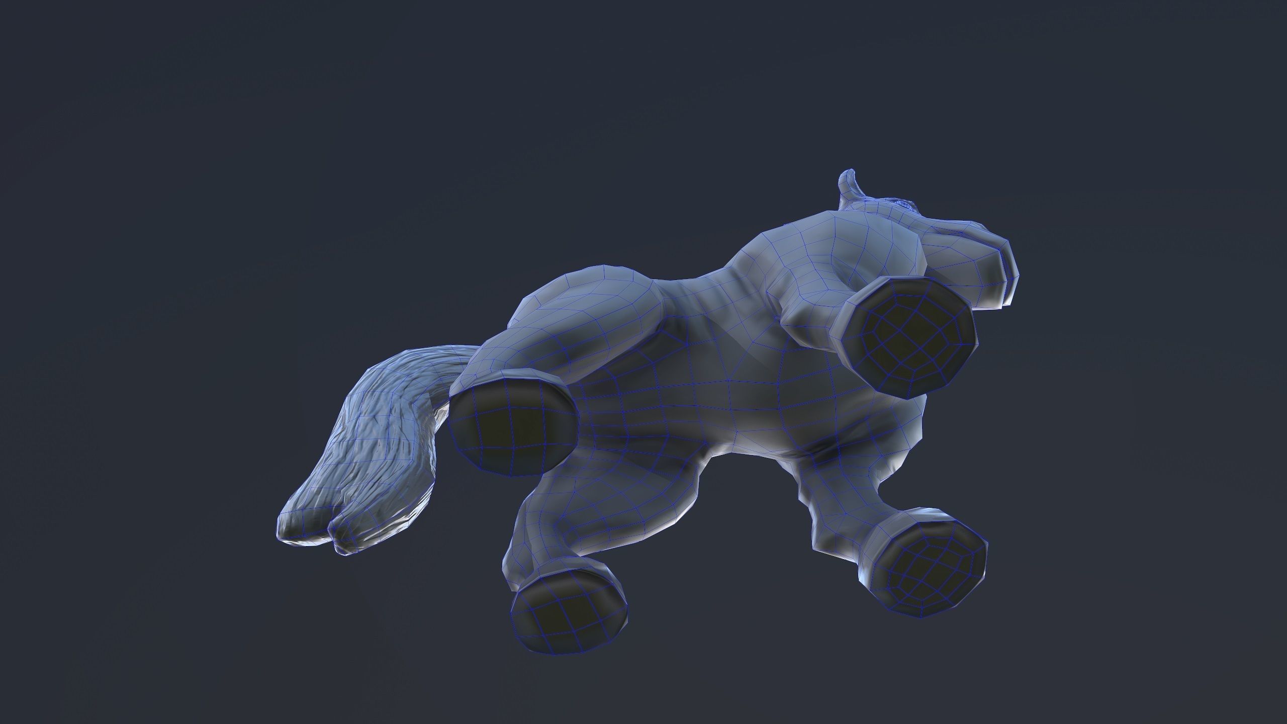Horse Low-poly 3D model_14