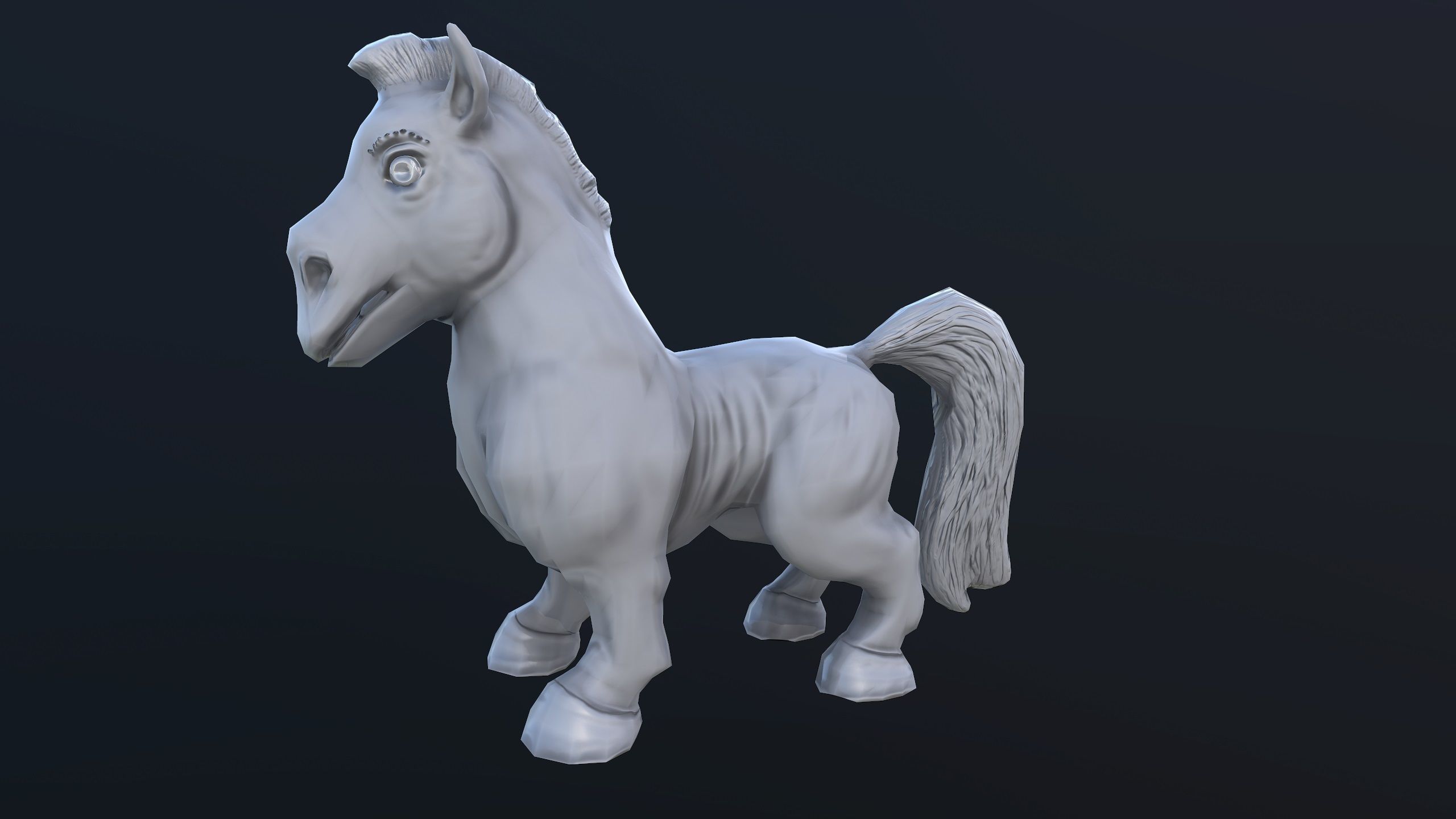 Horse Low-poly 3D model_12