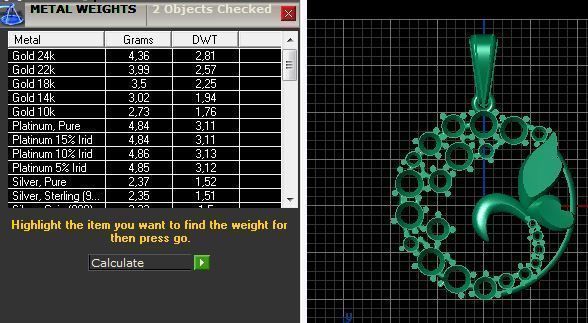 Pendant with diamonds 3D print model_2